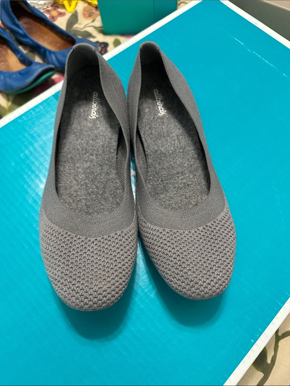 allbirds Women's Gray Knit Ballet Flats